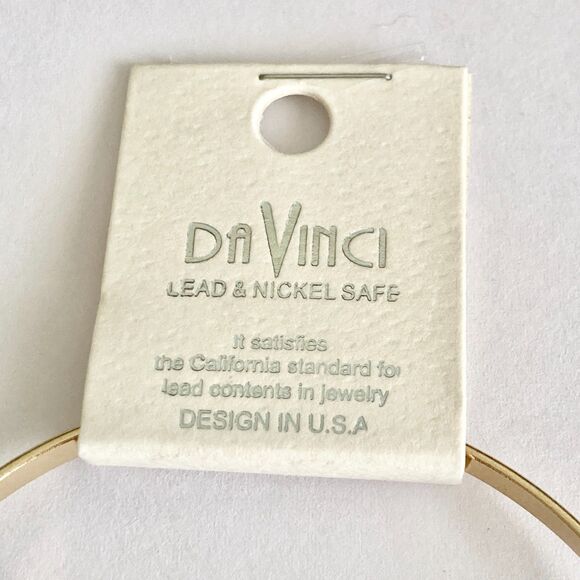 Scallop Sea Shell Bracelet Bangle Nautical Island Beach 7.5" Gold Plated Crystal - Picture 10 of 13